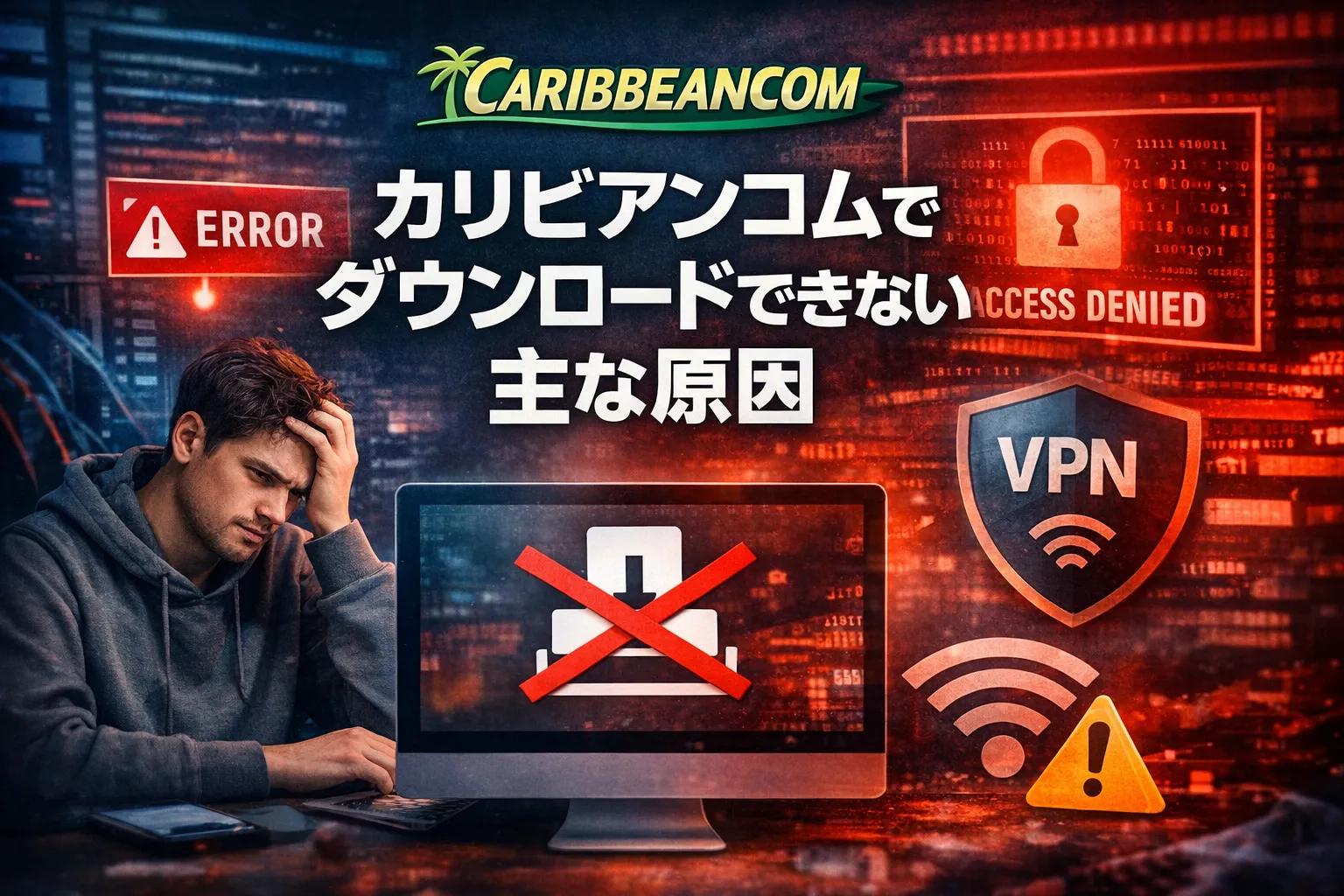 カリビアンコムでダウンロードできない主な原因