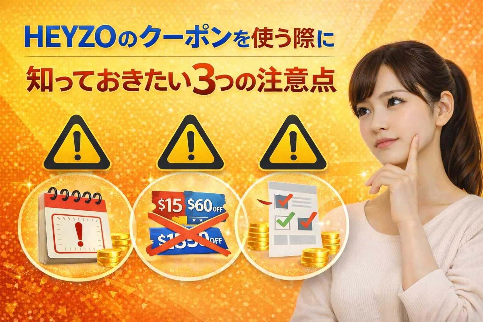 HEYZOのクーポンを使う際に知っておきたい3つの注意点