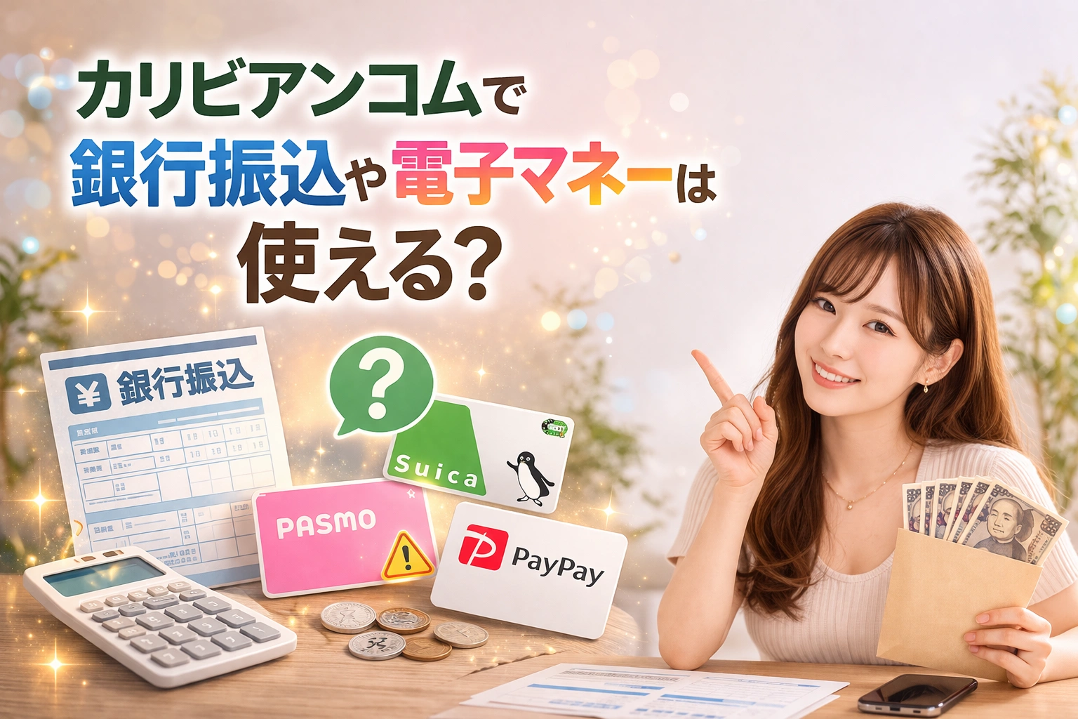 カリビアンコムで銀行振込や電子マネーは使える？