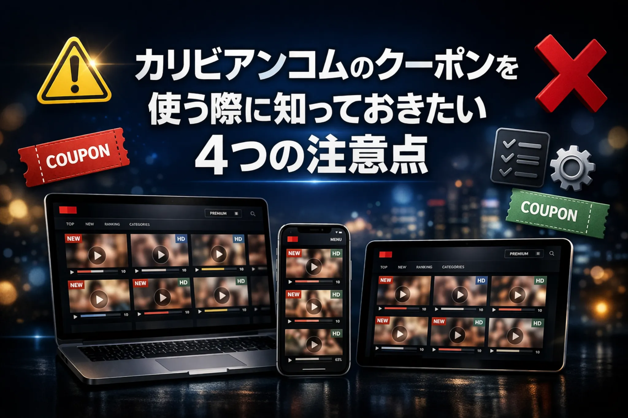 カリビアンコムのクーポンを使う際に知っておきたい4つの注意点