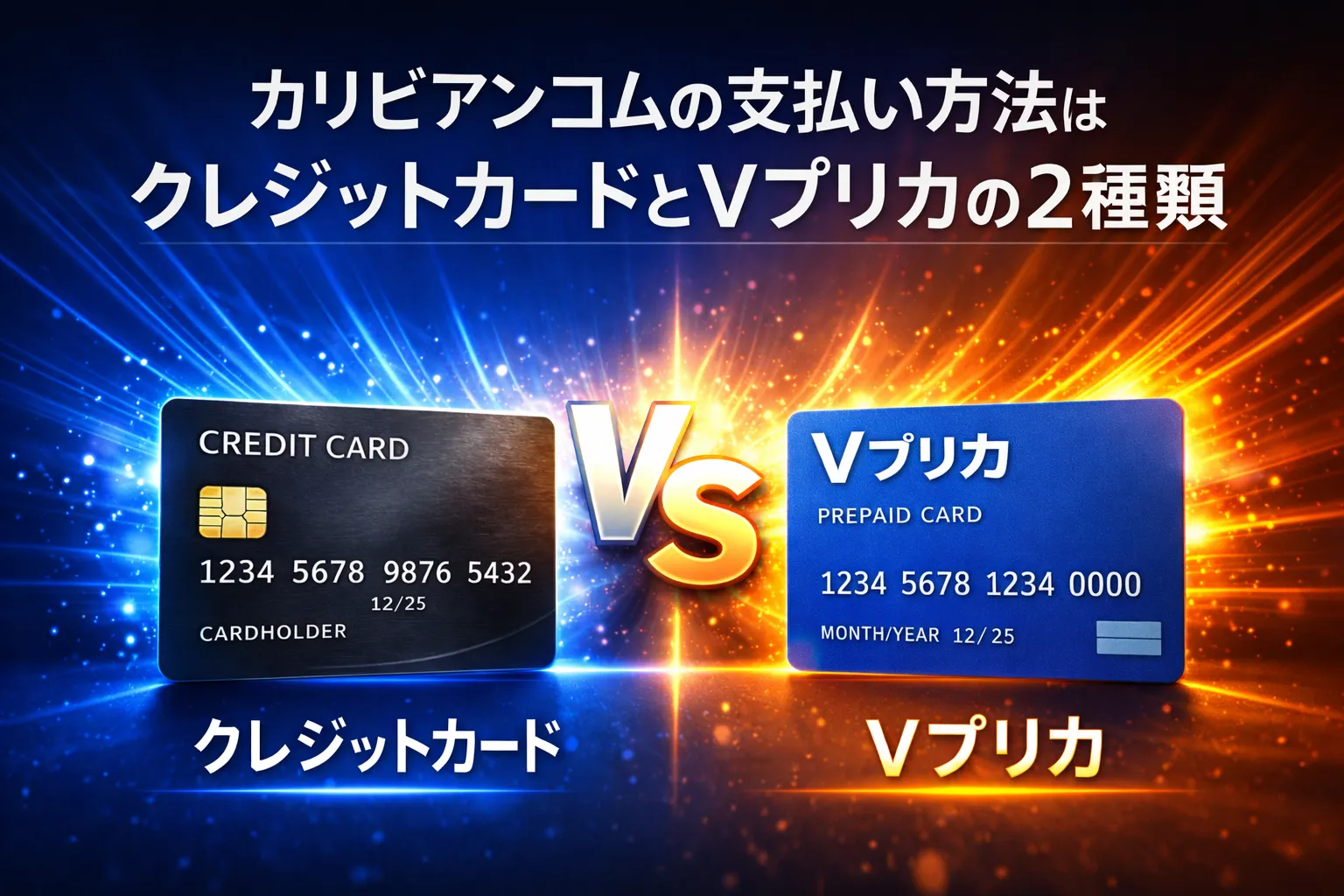 カリビアンコムの支払い方法はクレジットカードとVプリカの2種類