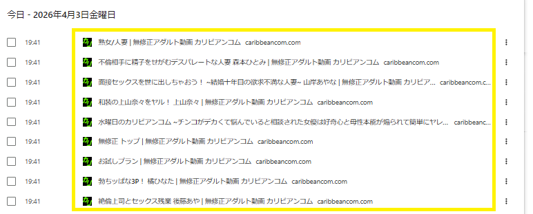 ブラウザの視聴履歴